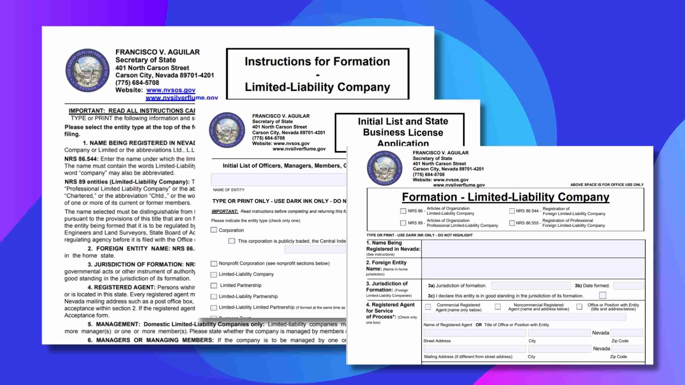Documentos necesarios para LLC en Nevada
